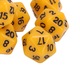 Set 10PCS zaruri poliedrice din plastic, 20 fete, galbene, usoare, pentru jocuri de societate
