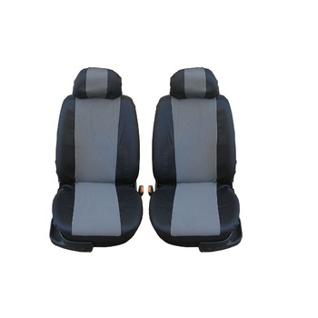 Tapiterii huse pentru scaunele din fata Textile PU imitatie de piele, gri Tapiterii huse pentru scaunele din fata Textile PU imitatie de piele, gri