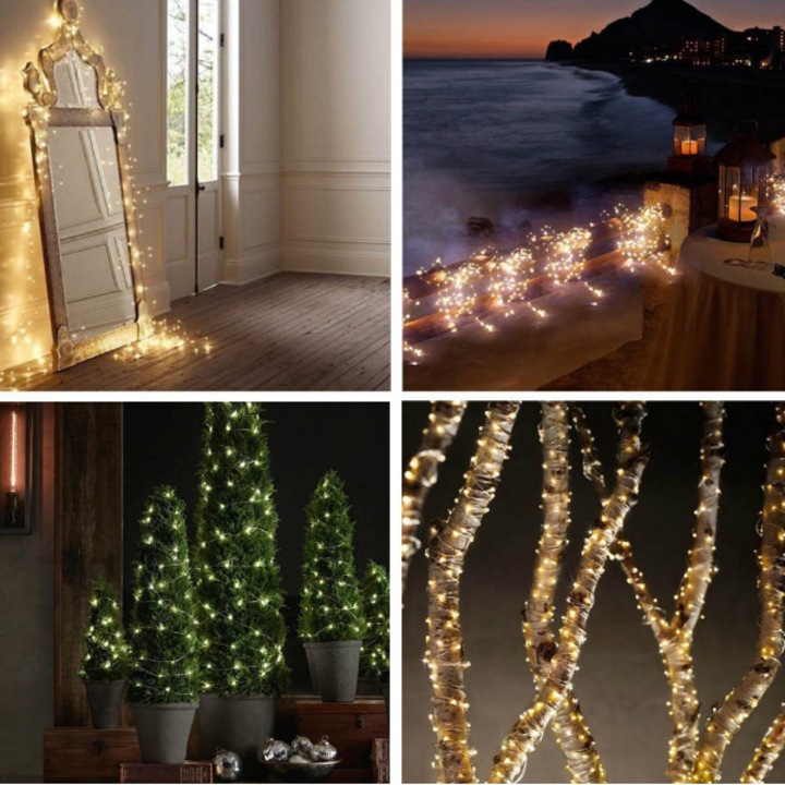 Ghirlanda luminoasa liniara 100 LED-uri, 1.5m, incarcare solara