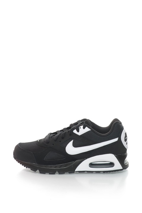 Nike, Air Max Ivo Sneakers Cipő Nyersbőr Szegélyekkel, Fekete