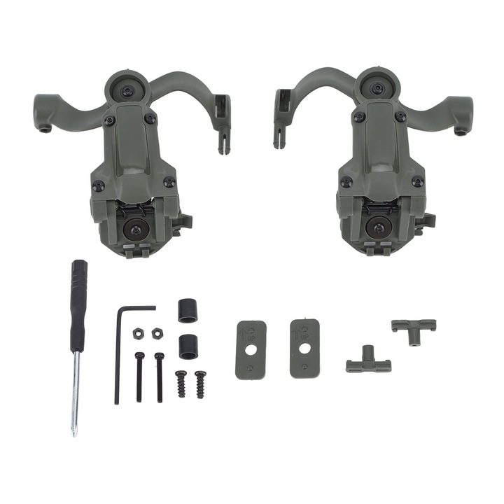 Adaptor casca cu rotatie la 360 de grade, cu rotatie multi-unghi, cu reducere a zgomotului pentru casti cu captare a sunetului, verde, Enforose