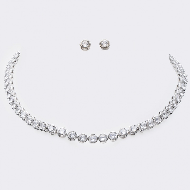 Set Tennis Ema Auriu Colier+Cercei