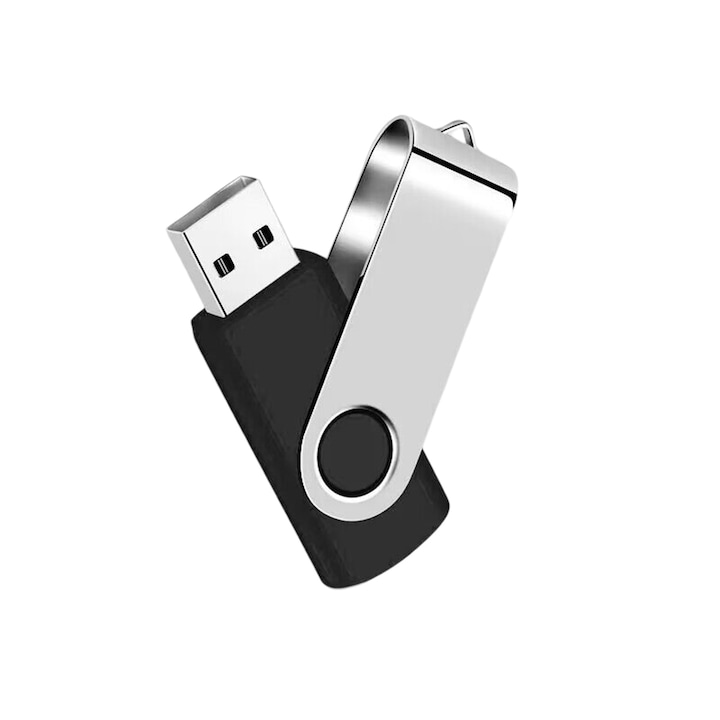 Memorie USB 64 GB, Jormftte, USB 2.0, forgatható kupakos kialakítás, fekete