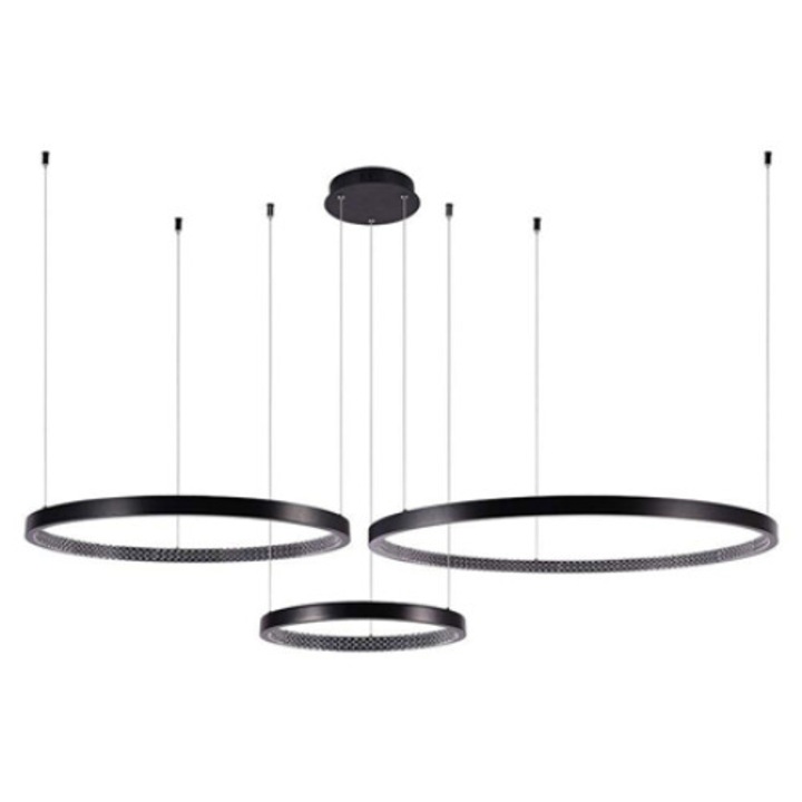 Designer függeszték, 57w, 4000K, természetes fehér, 6840lm, 120°, fekete, CRI>80, V-TAC, 10053