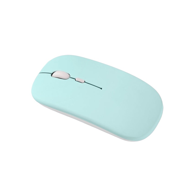 Mouse wireless ergonomic, incarcabil, finisaj prietenos cu pielea, clic silentios, portabil