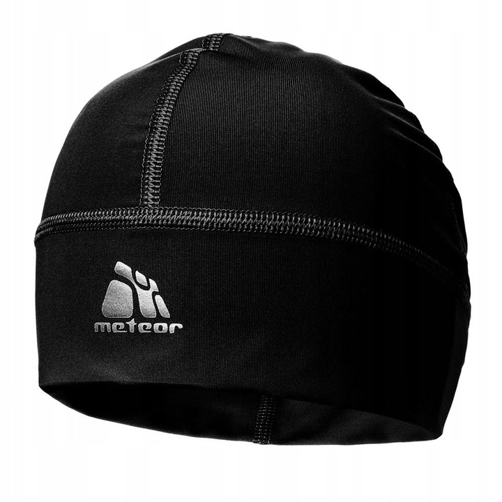 Caciula functionala de alergare, Meteor, Shadow, Poliester, Universal, Negru, Universal