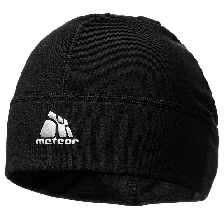 Спортна шапка, Meteor Vision, бягане, тренировка, универсална, полиестер/еластан, бързосъхнеща, 10 x 3 x 5 cm 25 g, черна