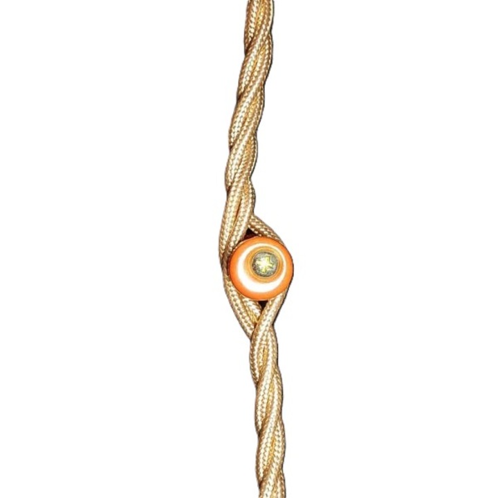 Izolator Din Ceramica Pentru Cablu Impletit, Ø16mm, Inaltimea 25mm, Caramiziu, Fanton