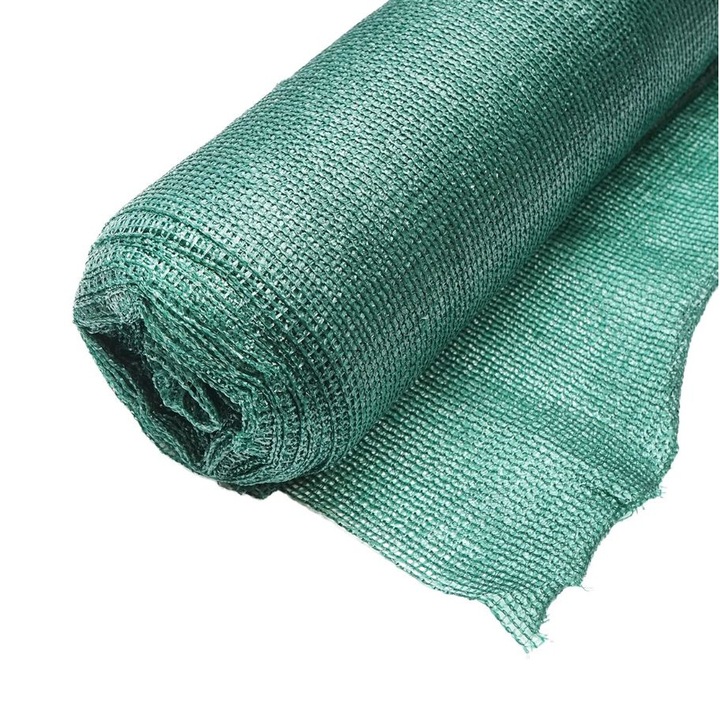 Plasa umbrire 85% latime 2M si lungime 20M verde din polietilena cu protectie UV