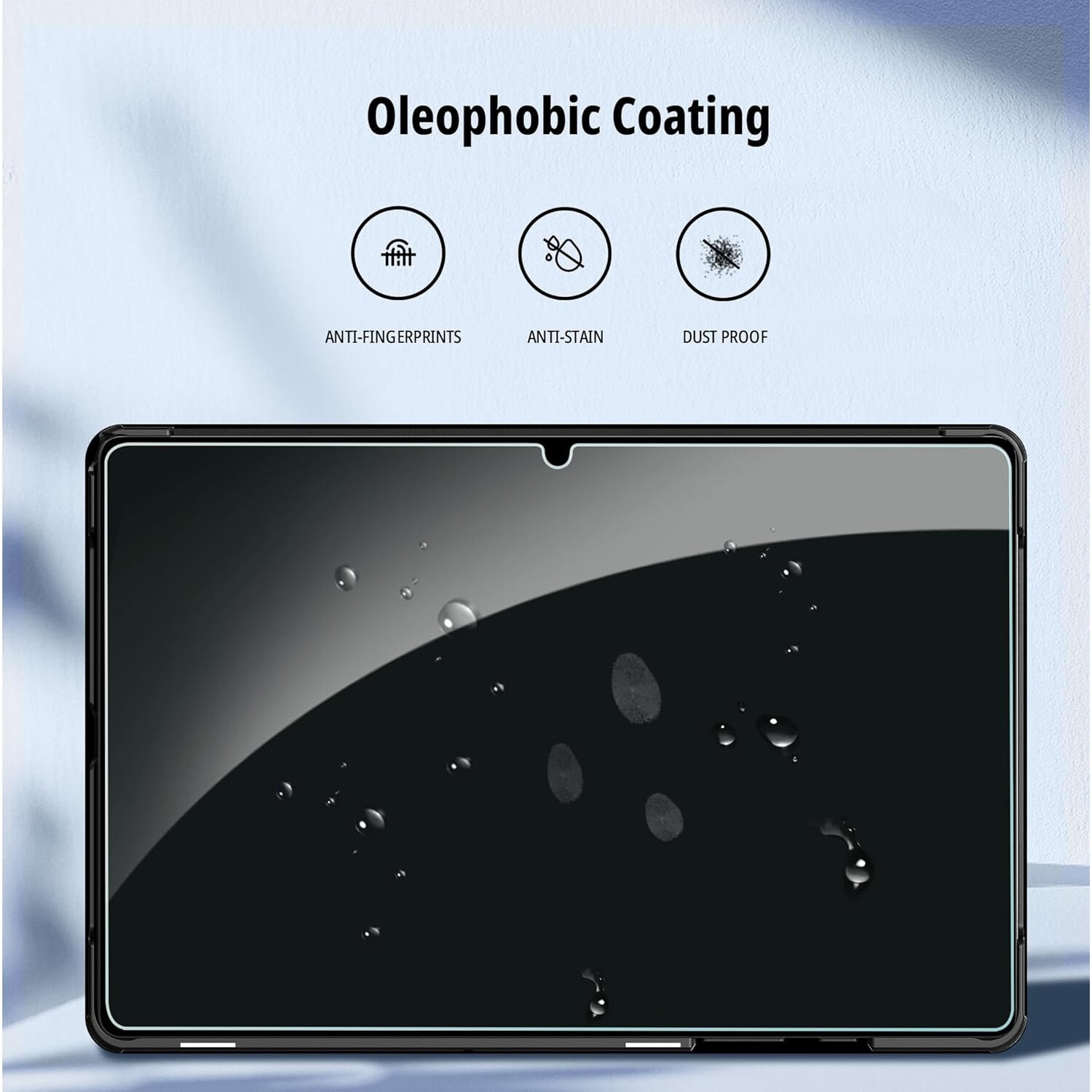 Husa pentru tableta + protector de ecran pentru Samsung Galaxy Tab A9+ Plus 11 inch 2023, cu suport, functie de trezire/dormire, negru