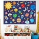 Set 2 postere de colorat gigant, Mczan, tematica spatiala, alb|negru, 110x80cm
