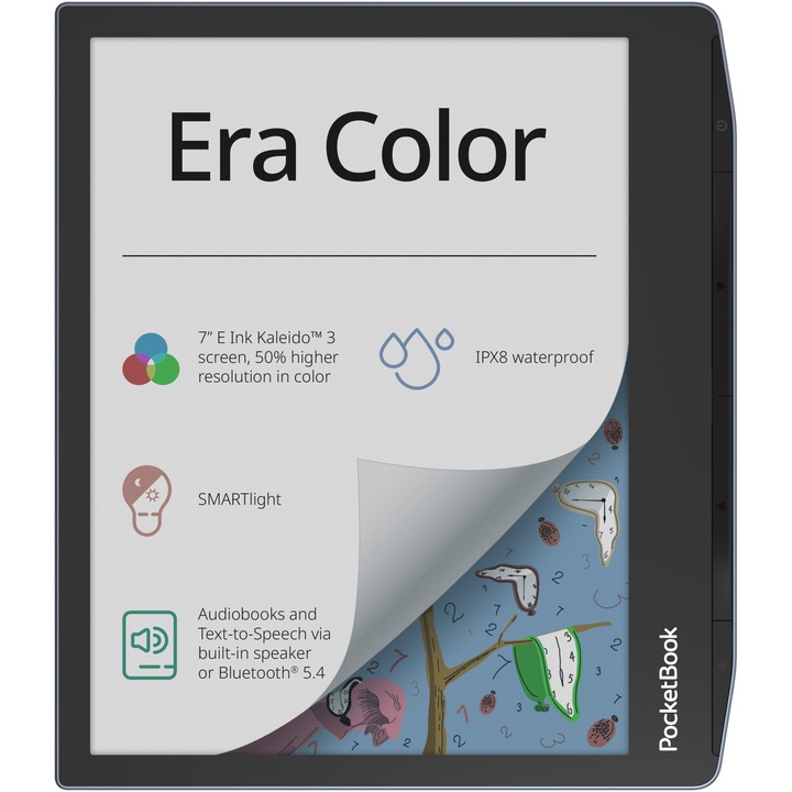 Електронен четец Pocketbook Era Color, 7" E Ink Kaleido 3, 32 GB, 300 ppi, IPX8, Stormy Sea