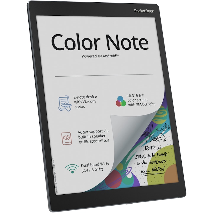 eBook Reader & e-note PocketBook Color Note, 10.3" E Ink Kaleido 3, 32GB, 227ppi, WACOM Stylus Pen, Stormy Sea