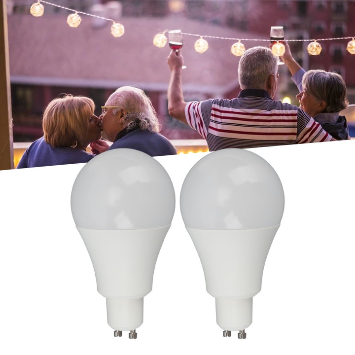 2 db. GU10 LED izzó 3000K meleg fehér 9W 810LM Két tűs talpú izzó otthoni világításhoz 100-240V