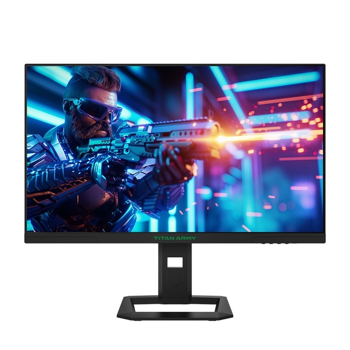 Játékmonitor TITAN ARMY P2510S, 27 hüvelykes, IPS QHD 240Hz, HDR500, 16:9, 1ms, kék fényszűrő, fekete
