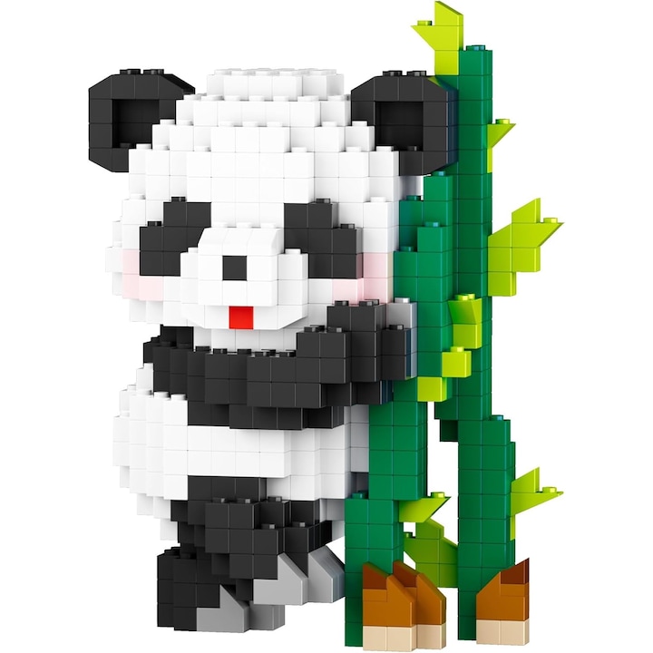 Építőkészlet, Panda, 1350 darab, érzékszervi készségeket és kreativitást fejleszt, felnőtteknek és fiúknak, 10 éves, Többszínű