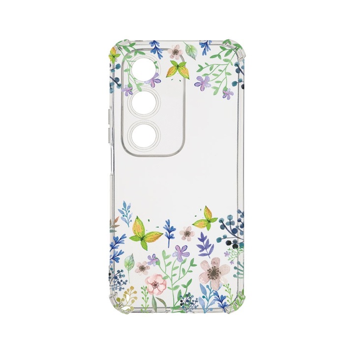 Силиконов калъф BestCase за OPPO A80 5G, Butterfly Flowers, Air-Cushion Technology, 1.5MM Anti Shock, AS 95