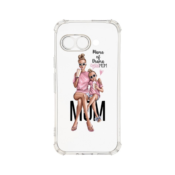 Husa pentru Google Pixel 9a, BestCase® Anti Shock 1.5MM, Girl Mom Mama of Drama, Rezistenta La Socuri, Protectie camera, ecran si colturi, AS 558