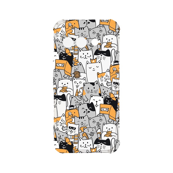 Husa pentru Google Pixel 9a, BestCase® Anti Shock 1.5MM, Cat Pattern, Rezistenta La Socuri, Protectie camera, ecran si colturi, AS 1030