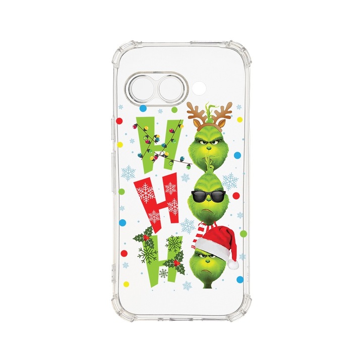 Husa pentru Google Pixel 9a, BestCase® Anti Shock 1.5MM, Grinches - Ho Ho Ho, Rezistenta La Socuri, Protectie camera, ecran si colturi, AS 1602