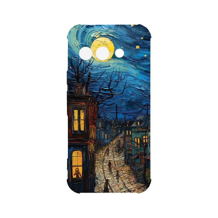 Husa pentru Google Pixel 9a, BestCase® Anti Shock 1.5MM, Van Gogh City Life, Rezistenta La Socuri, Protectie camera, ecran si colturi, AS 1282