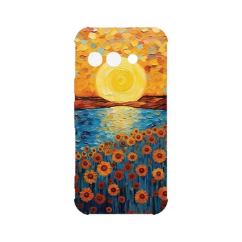 Husa pentru Google Pixel 9a, BestCase® Anti Shock 1.5MM, Sunflower Painting, Rezistenta La Socuri, Protectie camera, ecran si colturi, AS 1273
