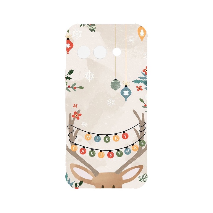 Husa pentru Google Pixel 9a, BestCase® Anti Shock 1.5MM, Xmas Reindeer, Rezistenta La Socuri, Protectie camera, ecran si colturi, AS 1369