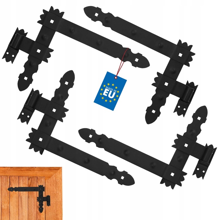 Kotarbau pántkészlet, 4 darab, 400x50 mm, fekete, acél