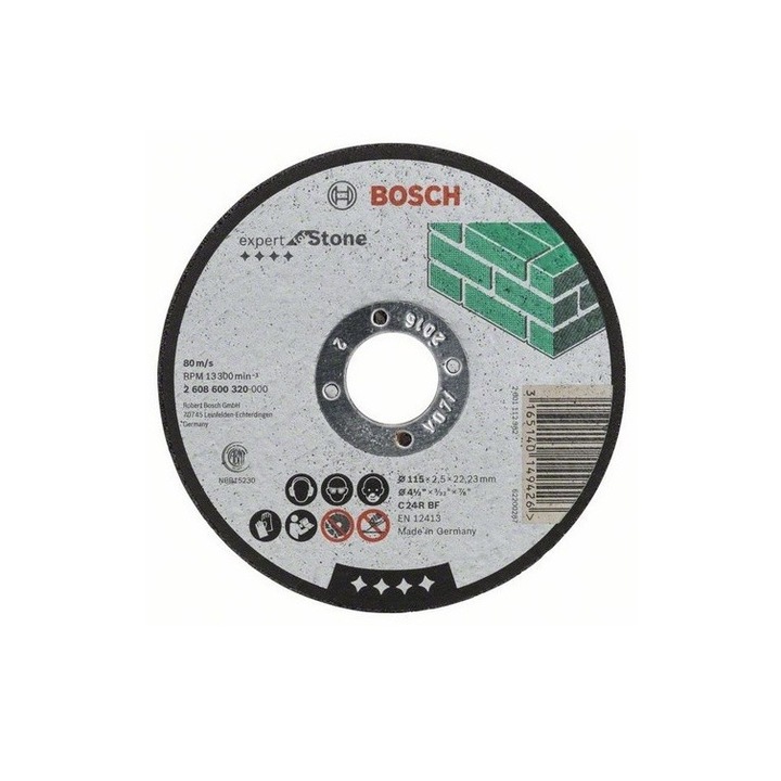 Режещ диск дясно изпълнение - камък Bosch C 24 R BF 115 мм цена за брой