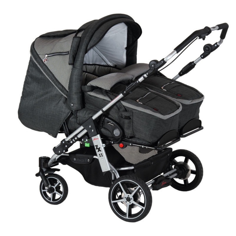 Carucior pentru gemeni Hartan ZX II cu portbebe soft (832) - eMAG.ro