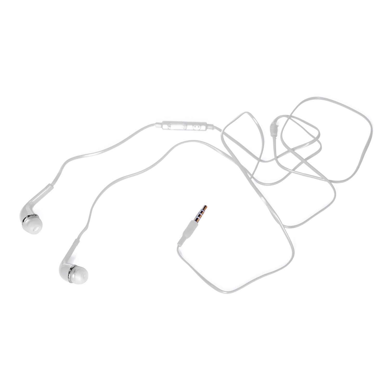 Casti audio in-ear cu microfon, albe