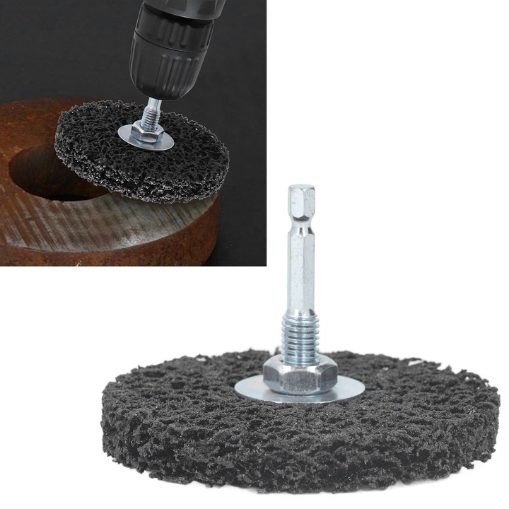 Jormftte csiszolókorongok, 100 mm-es készlet, 15 mm vastag, festék- és rozsdaeltávolításhoz, 6,35 mm-es tengely