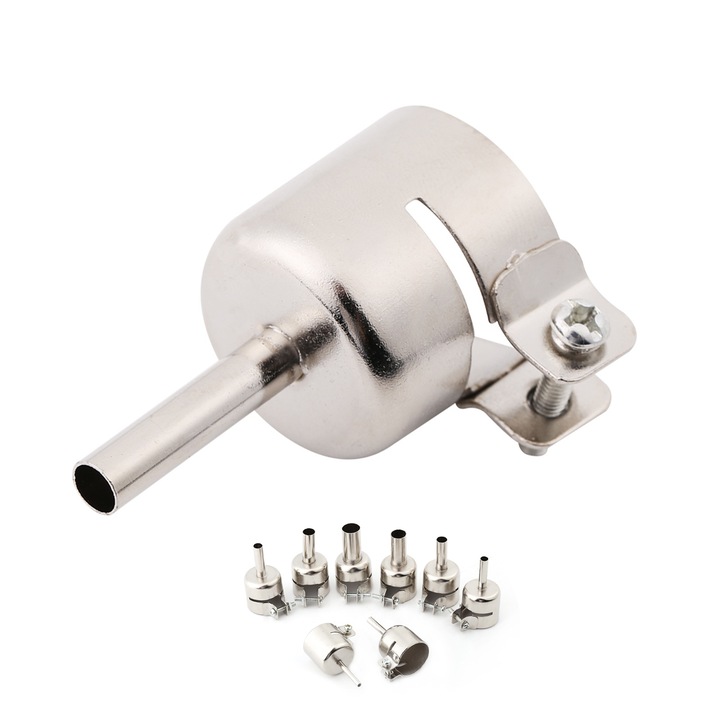 8 db/készlet hőlégfúvó fúvókakészlet forrasztóállomás javítóeszközökhöz (3/4/5/6/7/8/10/12 mm)