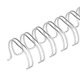 Jormftte iker spirálkötés, 14.3mm, 120 lap kapacitás, 34 hurok, 3:1, ezüst, 100 darabos szett