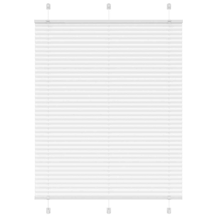 Jaluzea plisata vidaXL, alb, 105x150 cm, Latime tesatura 104,4 cm 4015501
