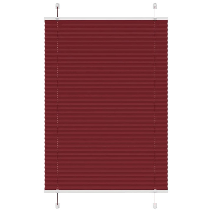 Jaluzea plisata vidaXL, Bordeaux Rosu, 100x150 cm, Latime tesatura 99,4 cm 4015245