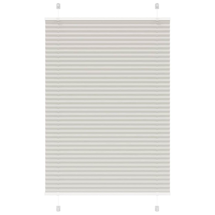 Jaluzea plisata vidaXL, gri, deschis 100x150cm, Latime tesatura 99,4cm 4015347