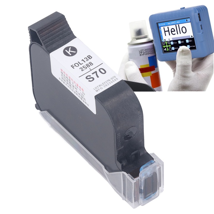 Cartus imprimanta inkjet, Jormftte, model RT61, capacitate 42ML, negru, uscare rapida