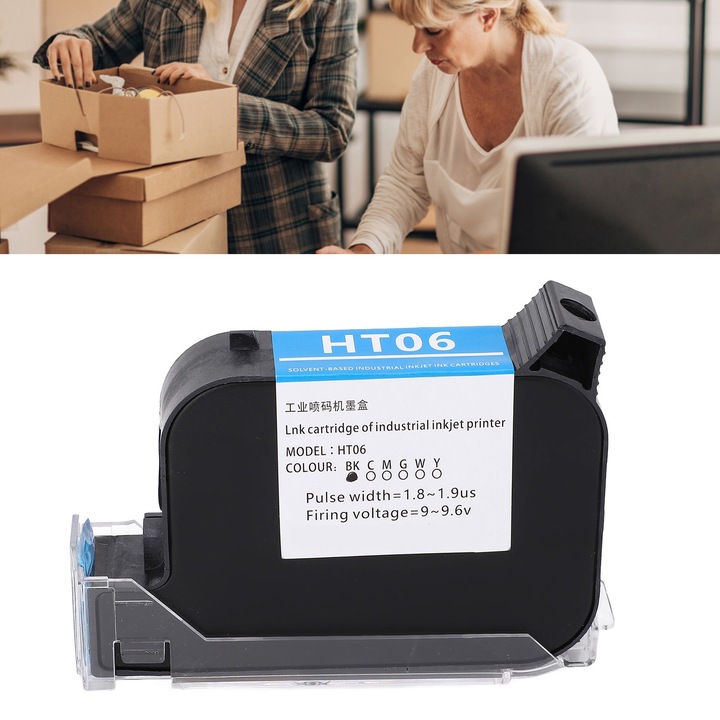 Cartus cerneala Jormftte 42ml pentru imprimanta inkjet, compatibil SC12 SC12T CP12 CP12W, negru
