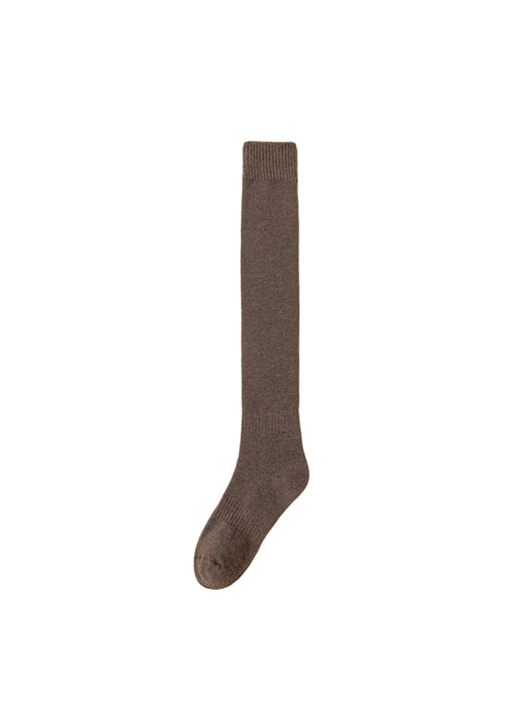 Női hosszú zokni, pamut, barna, 35-38 EU, csúszásmentes kivitel, kényelmes, őszre/télre