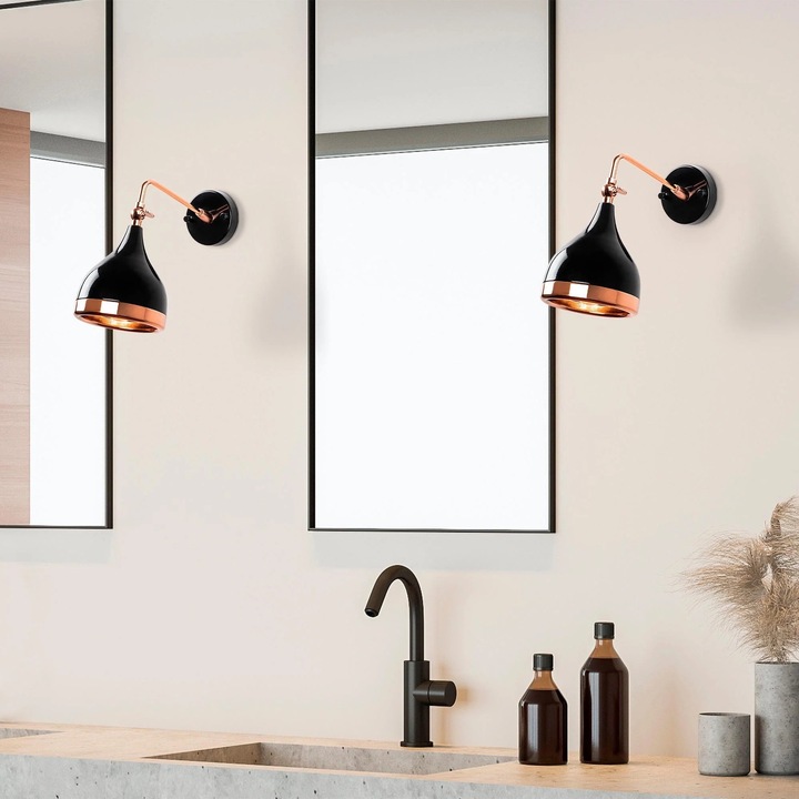 Yildo 7031 Fali Lámpa Fekete / Réz