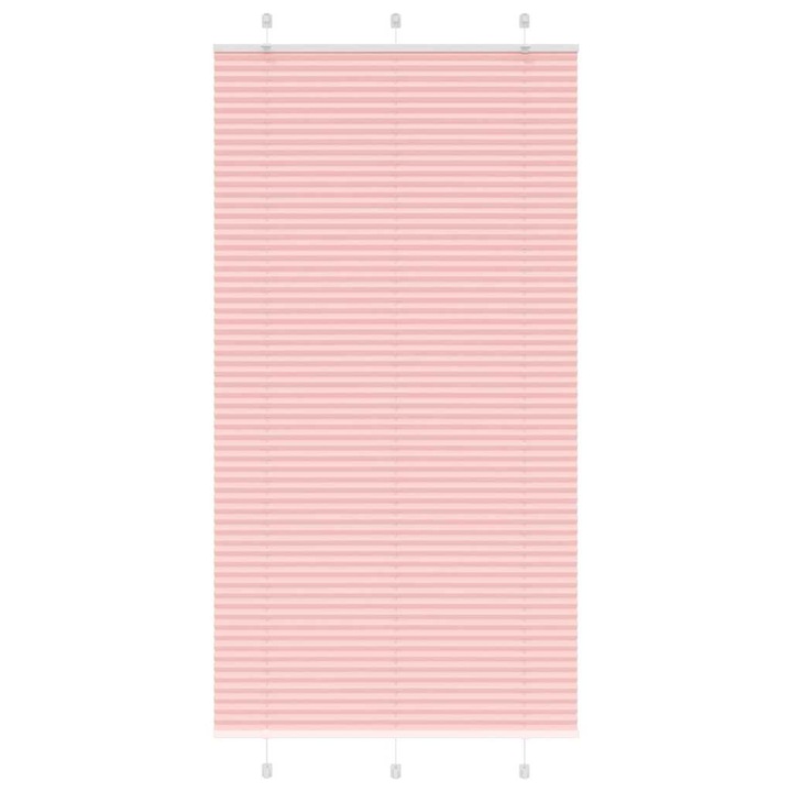 Jaluzea plisata vidaXL, roz 105x200 cm, Latime tesatura 104,4 cm 4015467