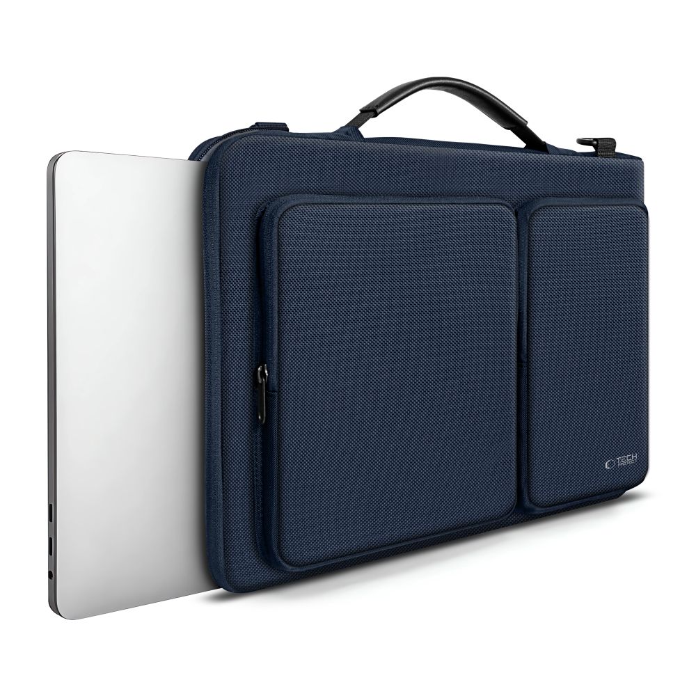 Geanta TECH-PROTECT Defender Bag compatibila cu laptop 15/16 inch Navy Blue