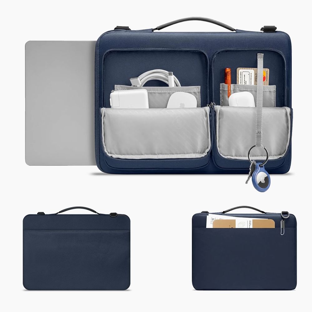 Geanta TECH-PROTECT Defender Bag compatibila cu laptop 15/16 inch Navy Blue