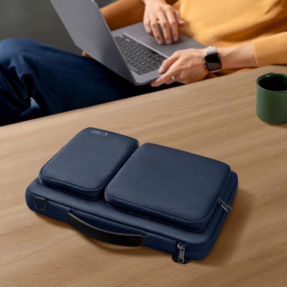 Geanta TECH-PROTECT Defender Bag compatibila cu laptop 15/16 inch Navy Blue