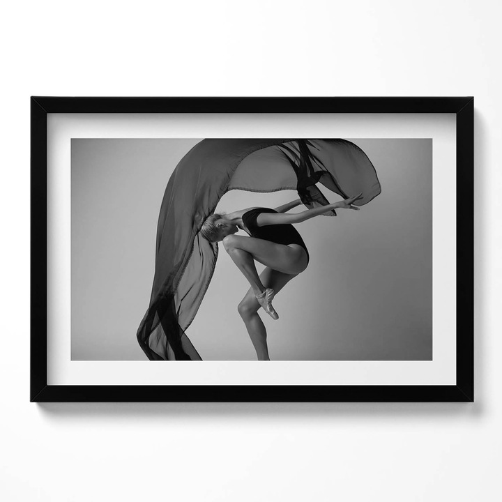 Tablou Inramat, Wallfluent, Poza unui dansator dansand, Rama negru, 60x40 cm, 010330010110200280671