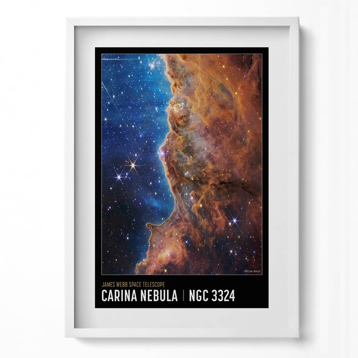 Tablou Inramat, Wallfluent, Poster cu tema spatiala cu fotografii NASA, Rama alba, 50x70 cm, 010330010160100281294