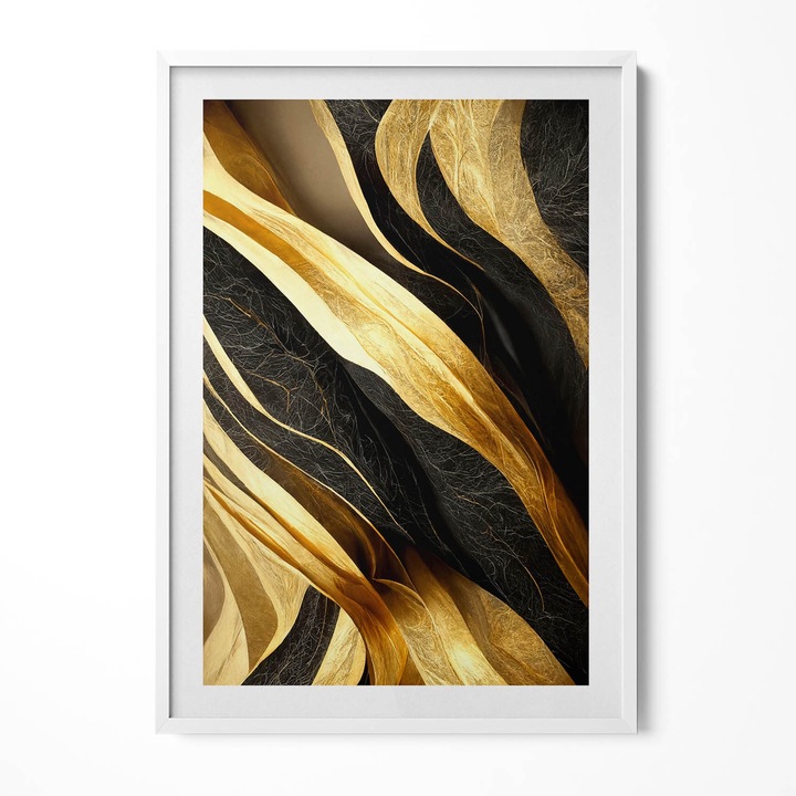 Tablou Inramat, Wallfluent, Abstractie eleganta, Rama alba, 70x100 cm, 010330010150100280444