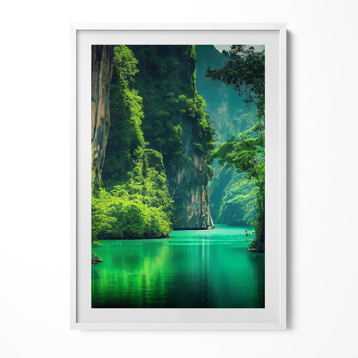 Tablou Inramat, Wallfluent, Calatoreste in Thailanda, Rama alba, 70x100 cm, 010330010150100280387