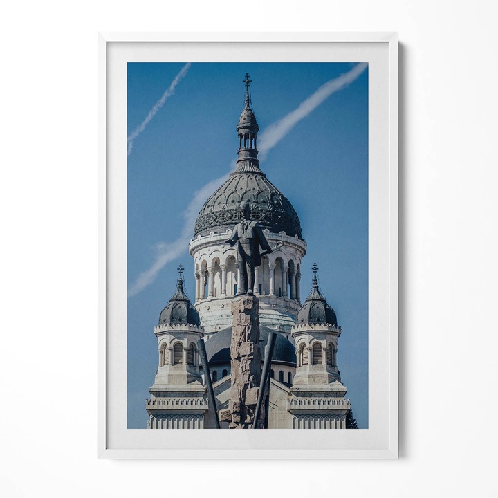 Tablou Inramat, Wallfluent, Monumentul Avram Iancu, Rama alba, 70x100 cm, 010330010150100280302